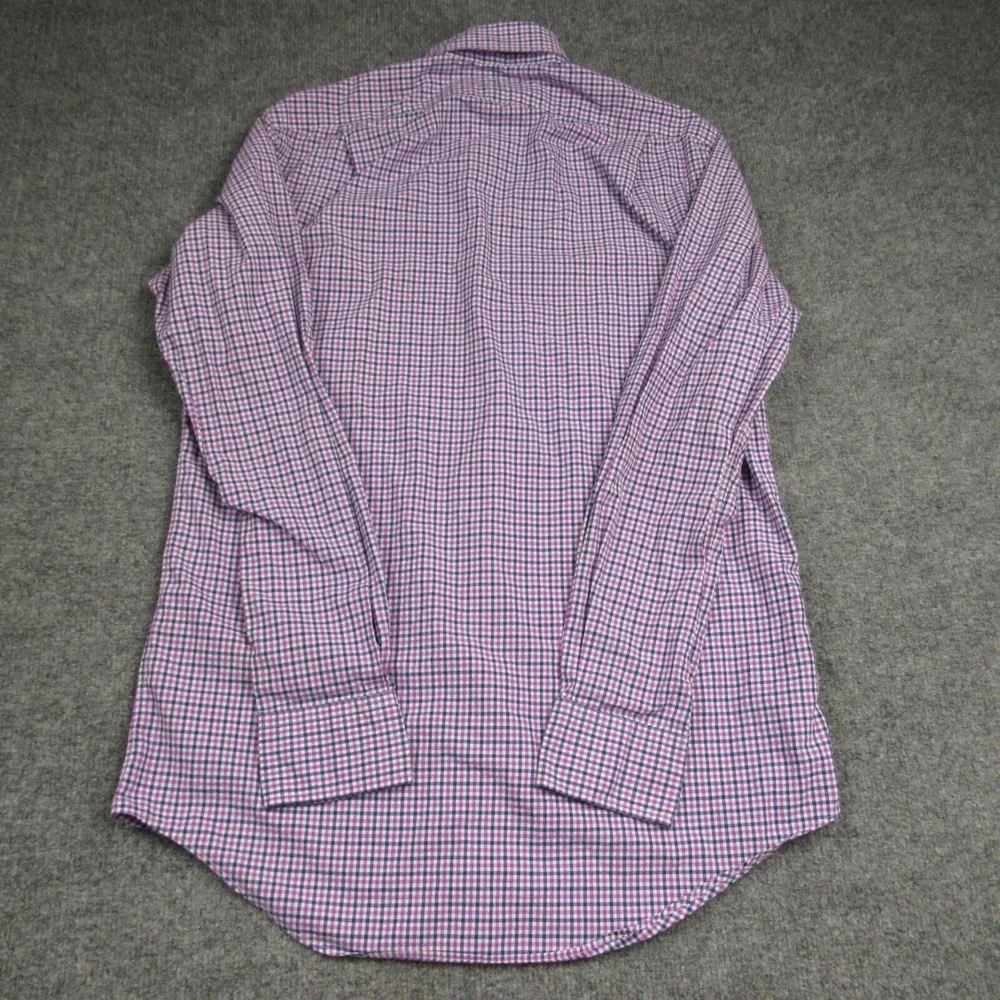 Polo Ralph‎ Lauren Shirt Mens Small Gingham Check Purple Blue Button Down Preppy